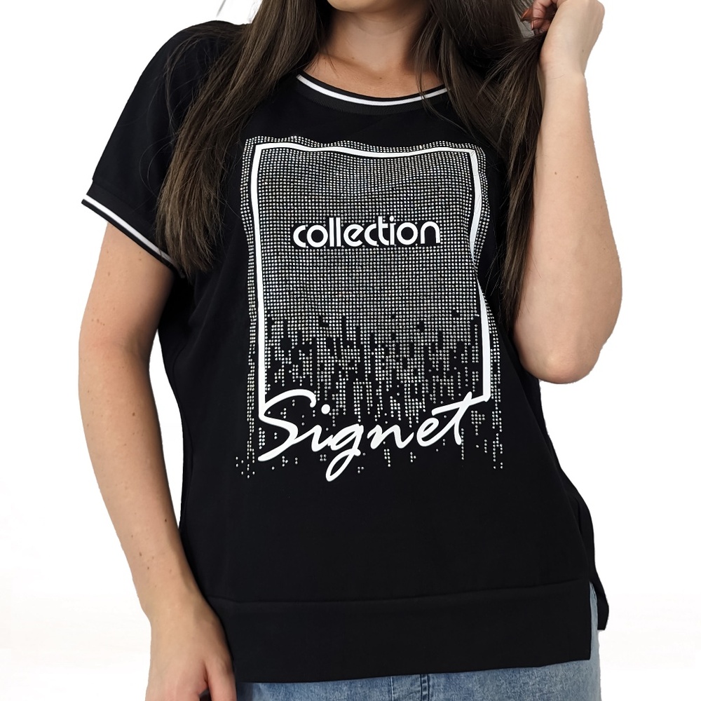 New Embellished T-Shirt Dazzling T-Shirt Casual T-Shirt Stylish T-Shirt Bling Bl